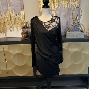 Gold Silver Sequin Lace Top